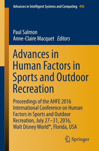Produktbild: Advances in Human Factors in Sports and Outdoor Recreation