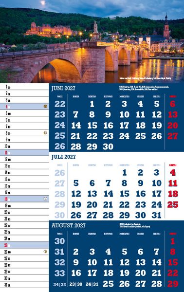 Produktbild: Drei-Monatskalender Deutschland 2027