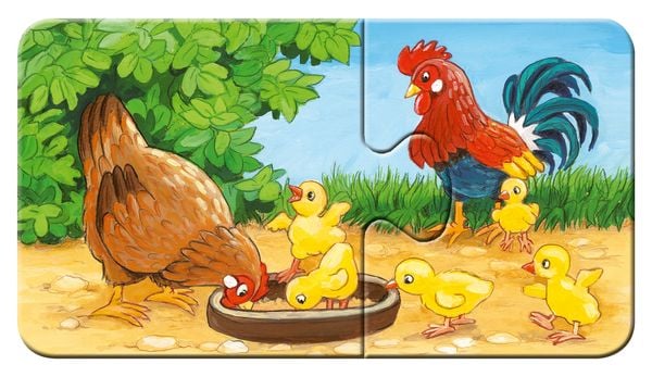 Produktbild: Puzzle Ravensburger Tierfamilien auf dem Bauernhof 9 X 2 Teile