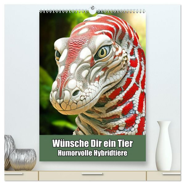 Wünsche Dir ein Tier – Humorvolle Hybridtiere (hochwertiger Premium Wandkalender 2026 DIN A2 hoch), Kunstdruck in Hochglanz