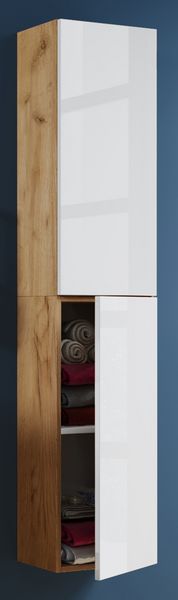 Produktbild: Holz Badm&ouml;bel Bad Hochschrank Badschrank Lendas