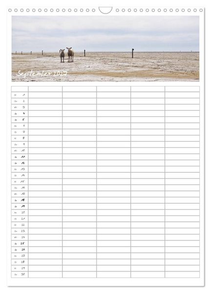 Produktbild: Nordfriesland - Familienplaner (Wandkalender 2027 DIN A3 hoch), CALVENDO Monatskalender