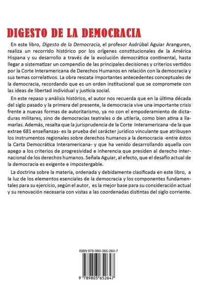 Produktbild: Digesto de La Democracia. Jurisprudencia de La Corte Interamericana de Derechos Humanos 1987-2014