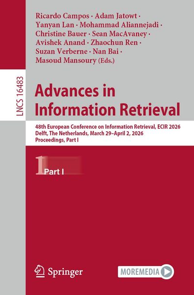 Produktbild: Advances in Information Retrieval