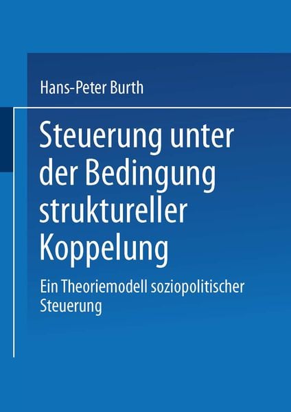 Produktbild: Steuerung unter der Bedingung struktureller Koppelung