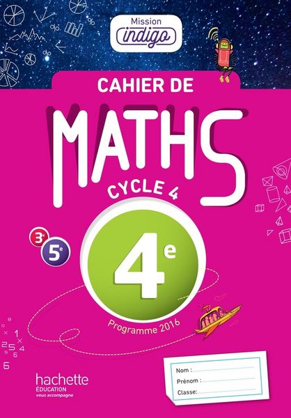 Produktbild: Cahier de maths 4e, cycle 4 : programme 2016
