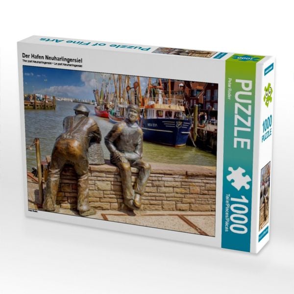 CALVENDO Puzzle Der Hafen Neuharlingersiel | 1000 Teile Lege-Größe 64x48cm Foto-Puzzle für glückliche Stunden