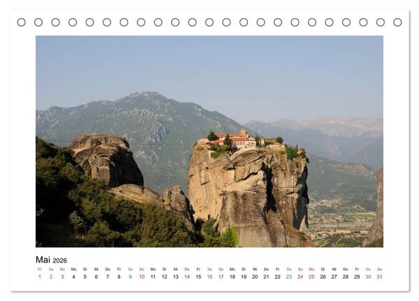 Produktbild: Nordgriechenland &ndash; Pilion, Meteora, Sithonia (Tischkalender 2026 DIN A5 quer), CALVENDO Monatskalender