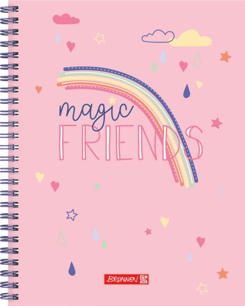 Produktbild: Brunnen Freundebuch Magic Rainbow &brvbar; 165&times;200 cm, 80 Seiten, rosa