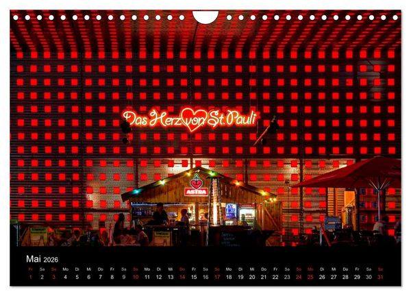Produktbild: Hamburg - Lichter der Nacht (Wandkalender 2026 DIN A4 quer), CALVENDO Monatskalender