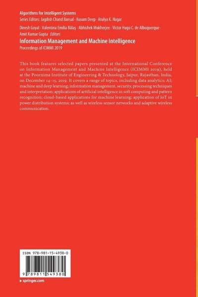 Produktbild: Information Management and Machine Intelligence