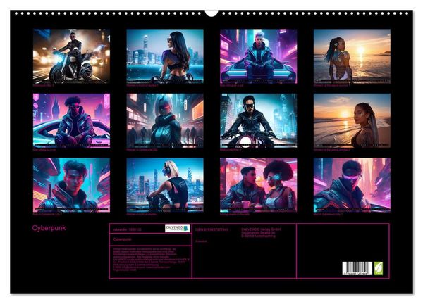 Produktbild: Cyberpunk (Wandkalender 2026 DIN A2 quer), CALVENDO Monatskalender