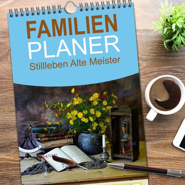 Produktbild: Familienplaner 2026 - Stillleben Alte Meister mit 5 Spalten (Wandkalender, 21 x 45 cm) CALVENDO