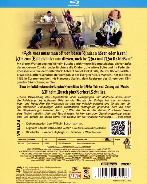 Produktbild: Max und Moritz (1956) (Filmjuwelen / F&ouml;rster-Film M&auml;rchen nach Wilhelm Busch)