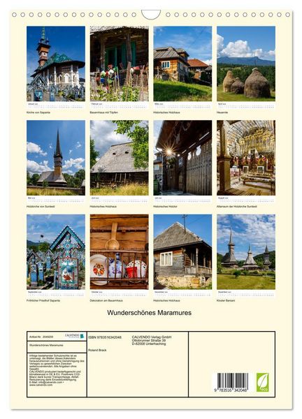 Produktbild: Wundersch&ouml;nes Maramures (Wandkalender 2026 DIN A3 hoch), CALVENDO Monatskalender