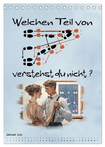 Produktbild: Tanzspr&uuml;che (Tischkalender 2026 DIN A5 hoch), CALVENDO Monatskalender