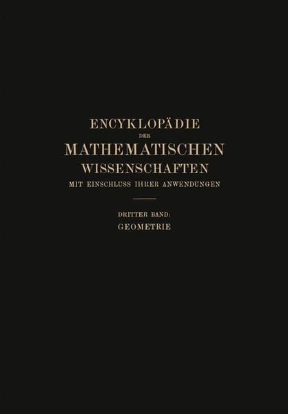 Produktbild: Encyklop&auml;die der Mathematischen Wissenschaften mit Einschluss ihrer Anwendungen