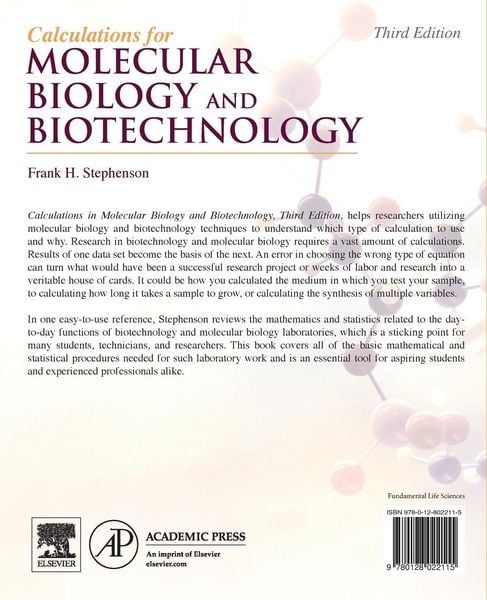 Produktbild: Calculations for Molecular Biology and Biotechnology