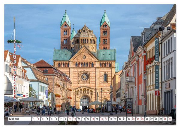 Produktbild: Speyer im Blick: Ein Jahr voller Geschichte und Charme (Tischkalender 2026 DIN A5 quer), CALVENDO Monatskalender