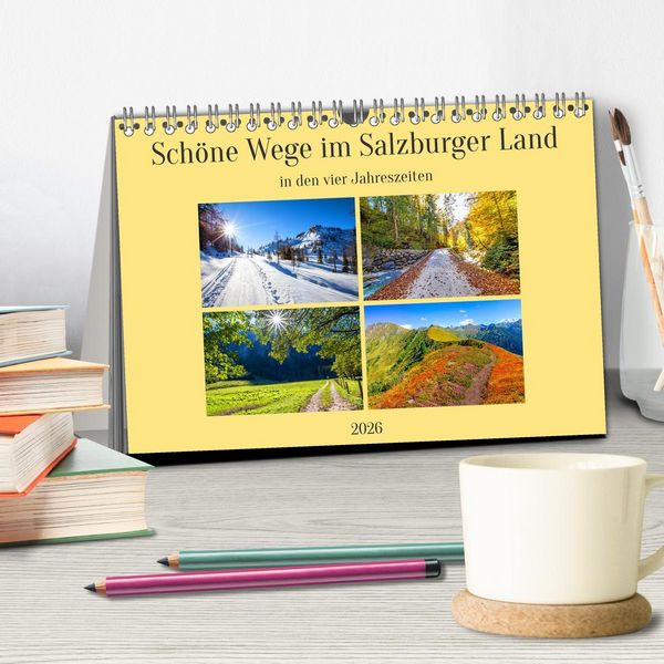 Produktbild: Sch&ouml;ne Wege im Salzburger Land (Tischkalender 2026 DIN A5 quer), CALVENDO Monatskalender
