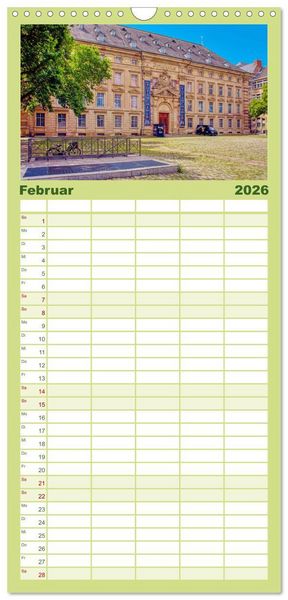 Produktbild: Familienplaner 2026 - Mannheim - Die Stadt im Quadrat mit 5 Spalten (Wandkalender, 21 x 45 cm) CALVENDO