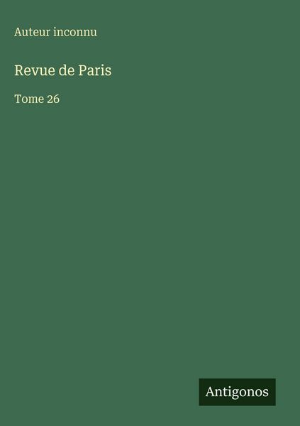 Produktbild: Revue de Paris