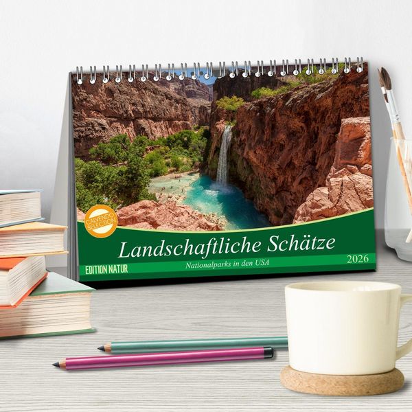 Produktbild: Landschaftliche Sch&auml;tze (Tischkalender 2026 DIN A5 quer), CALVENDO Monatskalender