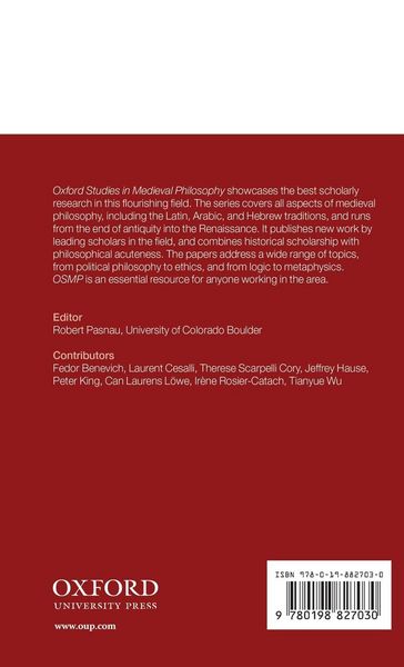 Produktbild: Oxford Studies in Medieval Philosophy Volume 6