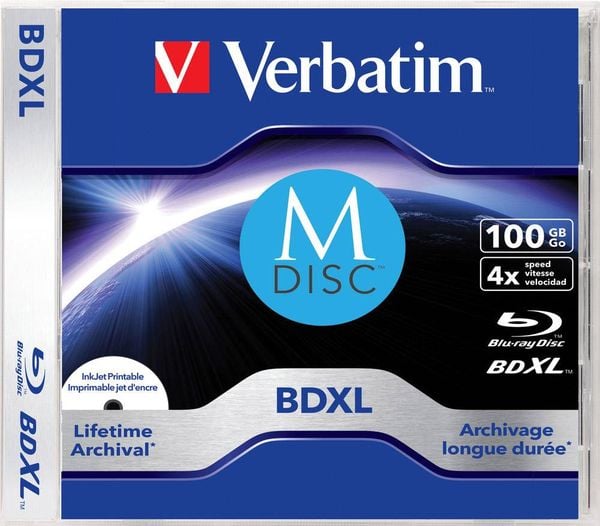 Verbatim 43833 M-DISC Blu-ray Rohling 100 GB 1 St. Slimcase Bedruckbar