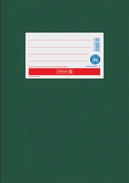 Produktbild: Brunnen Hefth&uuml;lle A5, Papier extrastark, dunkelgr&uuml;n