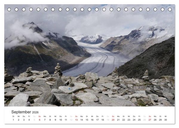 Produktbild: Bergwelten - Vom Voralpenland zu den Zentralalpen (Tischkalender 2026 DIN A5 quer), CALVENDO Monatskalender