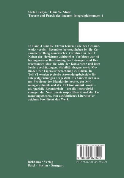 Produktbild: Theorie und Praxis der linearen Integralgleichungen 4