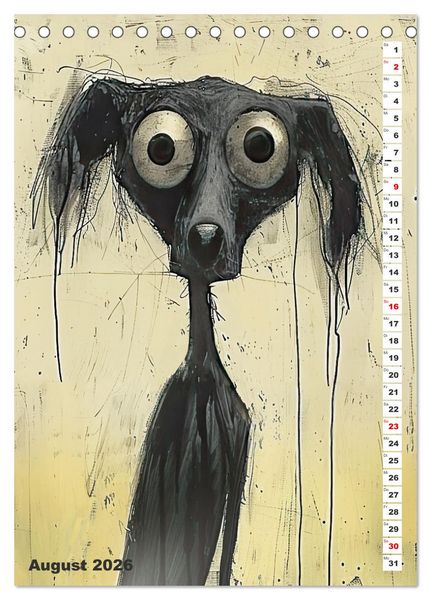 Produktbild: Hund mit Pfiff (Tischkalender 2026 DIN A5 hoch), CALVENDO Monatskalender