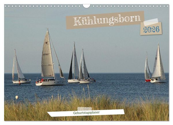 Produktbild: K&uuml;hlungsborn Geburtstagsplaner (Wandkalender 2026 DIN A3 quer), CALVENDO Monatskalender