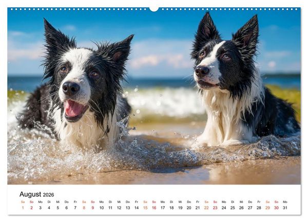 Produktbild: Border Collies H&uuml;teprofis (Wandkalender 2026 DIN A2 quer), CALVENDO Monatskalender