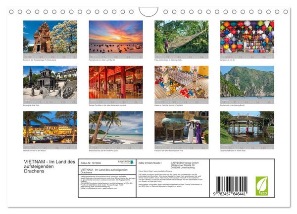 Produktbild: VIETNAM - Im Land des aufsteigenden Drachens (Wandkalender 2026 DIN A4 quer), CALVENDO Monatskalender