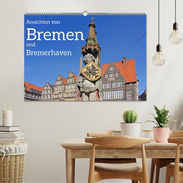 Produktbild: Ansichten von Bremen und Bremerhaven (Wandkalender 2026 DIN A2 quer), CALVENDO Monatskalender