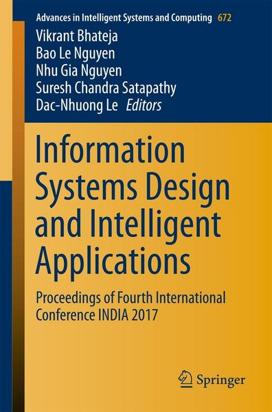Produktbild: Information Systems Design and Intelligent Applications