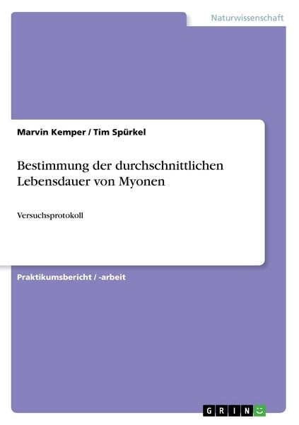 Produktbild: Bestimmung der durchschnittlichen Lebensdauer von Myonen