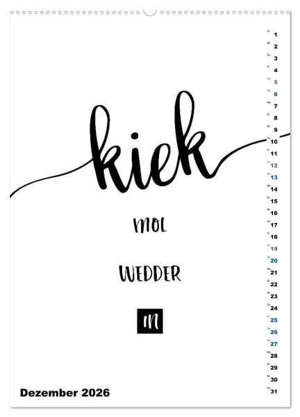 Produktbild: PLATT Typische Spr&uuml;che (Wandkalender 2026 DIN A2 hoch), CALVENDO Monatskalender