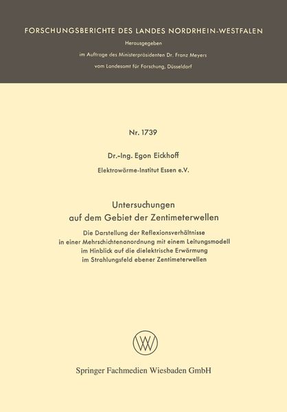 Produktbild: Untersuchungen auf dem Gebiet der Zentimeterwellen