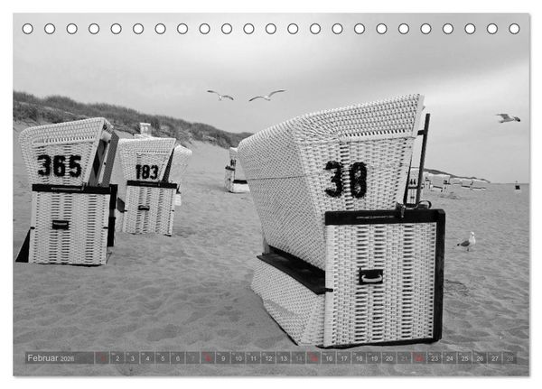 Produktbild: 54&deg;54'57"N 8&deg;19'51"E SYLT (Tischkalender 2026 DIN A5 quer), CALVENDO Monatskalender