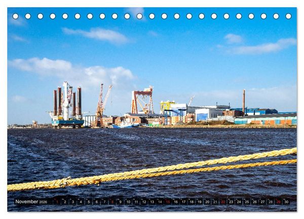 Produktbild: EMDEN Seehafenstadt mit Flair (Tischkalender 2026 DIN A5 quer), CALVENDO Monatskalender