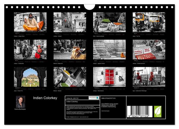 Produktbild: Indien Colorkey (Wandkalender 2026 DIN A4 quer), CALVENDO Monatskalender