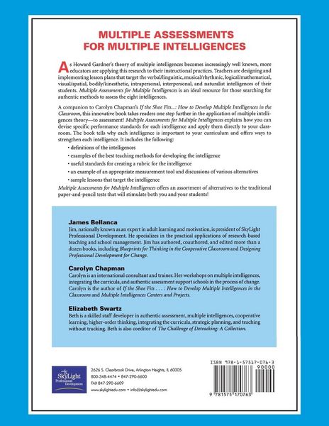 Produktbild: Multiple Assessments for Multiple Intelligences