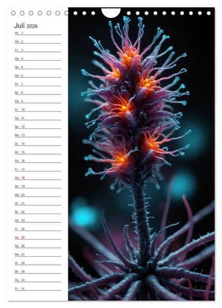 Produktbild: Leuchtende Mikroflora (Wandkalender 2026 DIN A4 hoch), CALVENDO Monatskalender