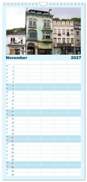 Produktbild: Familienplaner 2027 - SPA - Die belgische Stadt des Wassers mit 5 Spalten (Wandkalender, 21 x 45 cm) CALVENDO