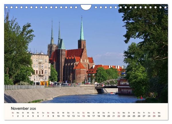 Produktbild: Die Dominsel - Historisches Zentrum der Stadt Breslau (Wandkalender 2026 DIN A4 quer), CALVENDO Monatskalender