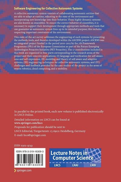 Produktbild: Software Engineering for Collective Autonomic Systems