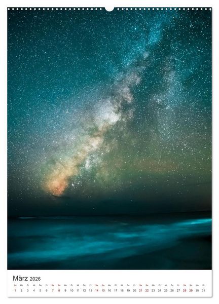 Produktbild: Milchstra&szlig;e - Unsere faszinierende Galaxie. (Wandkalender 2026 DIN A2 hoch), CALVENDO Monatskalender